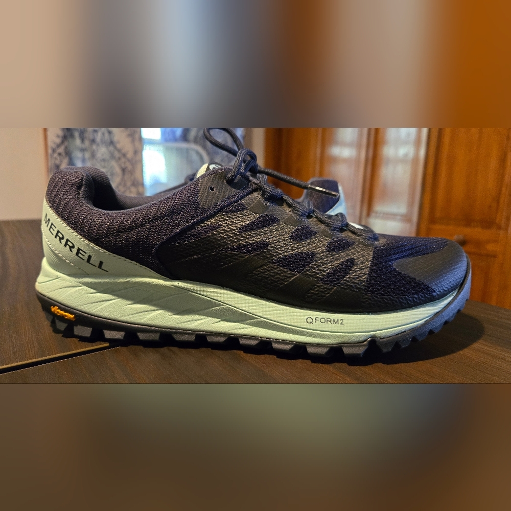 Woman's Blue Merrell Athletic Shoes with Breathable Mesh - Picture 9 of 9